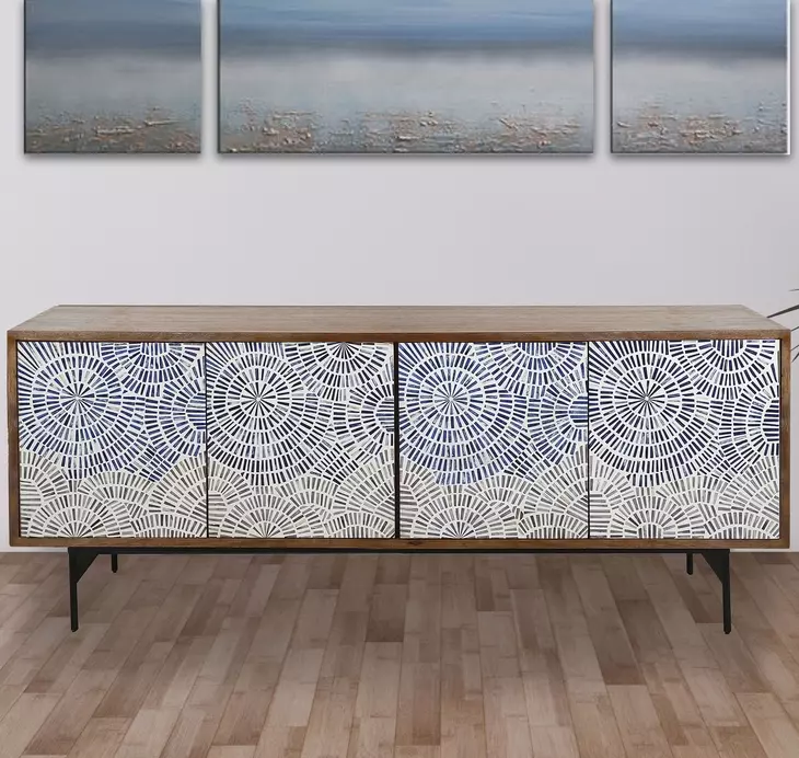 Crossings Coconut Shell 80" TV Stand