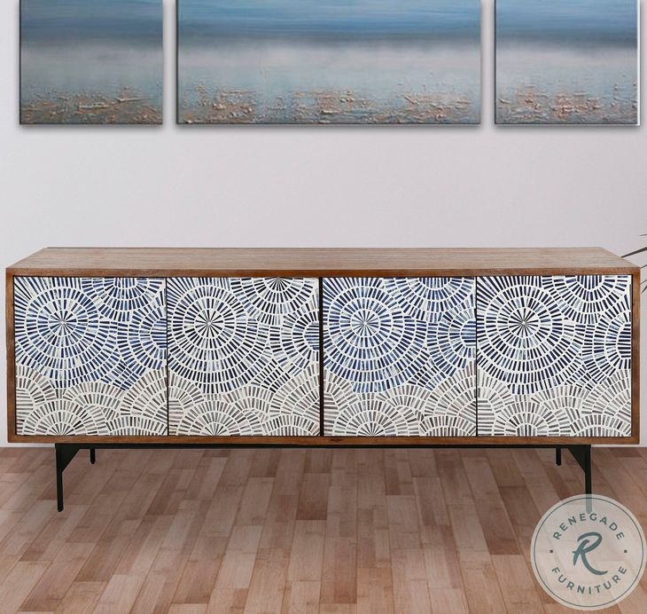 Bridges Coconut Shell 80" TV Stand