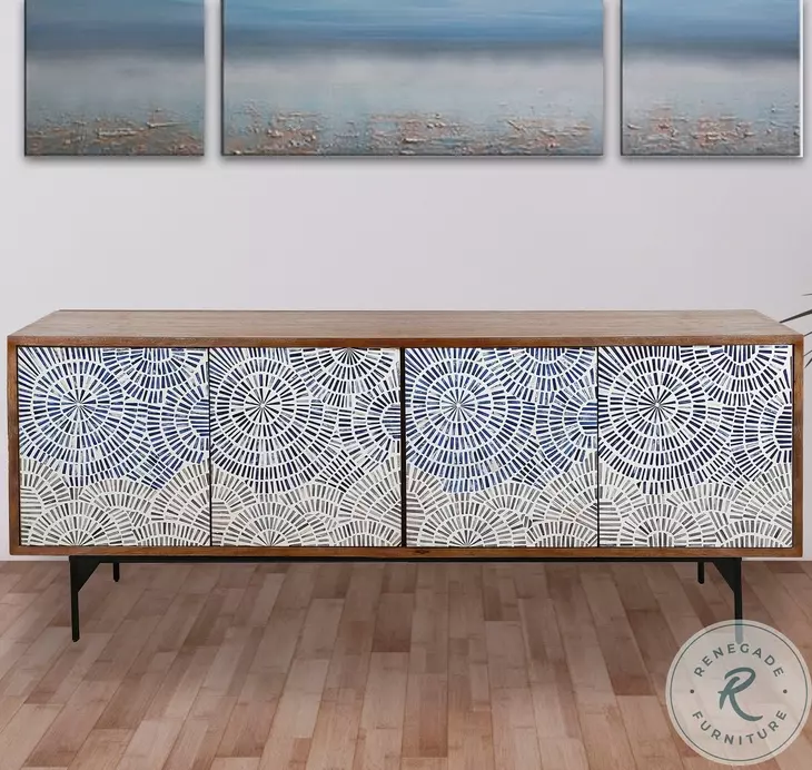 Bridges Coconut Shell 80" TV Stand