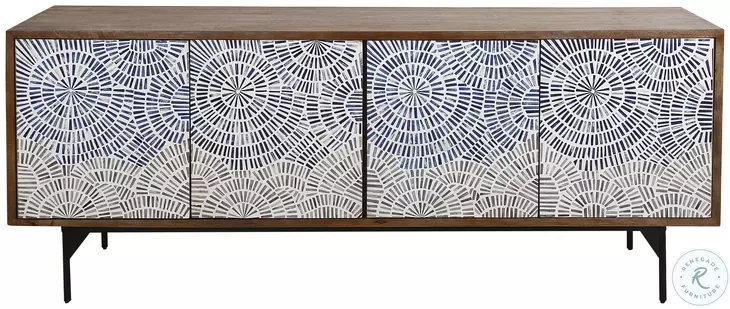 Bridges Coconut Shell 80" TV Stand