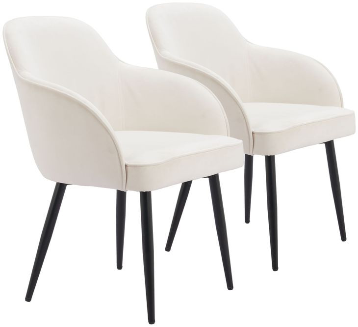 Jolie Ivory Dining Chair Set Of 2