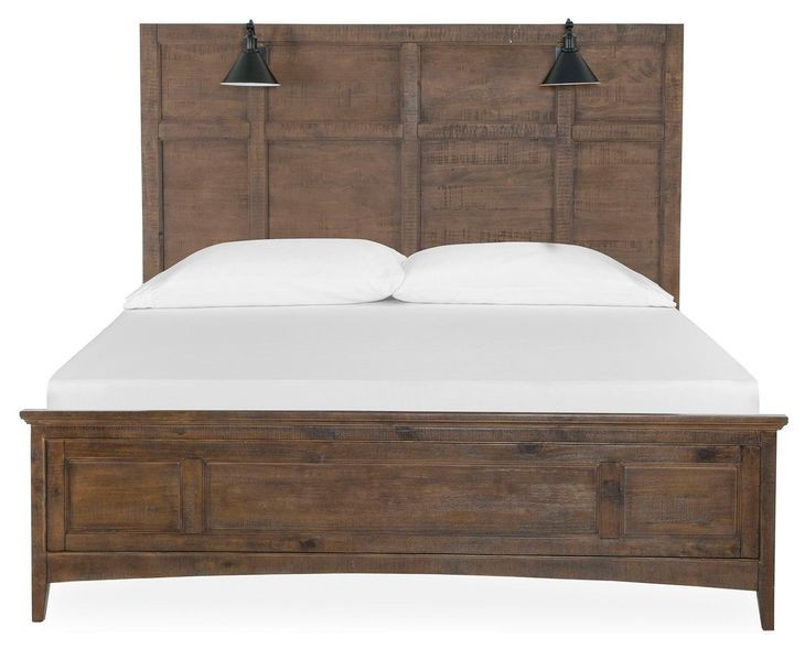 Bay Creek Toasted Nutmeg California King Panel Bed with LED