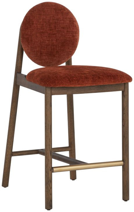 Claribel Opera Spice Upholstered Counter Height Stool