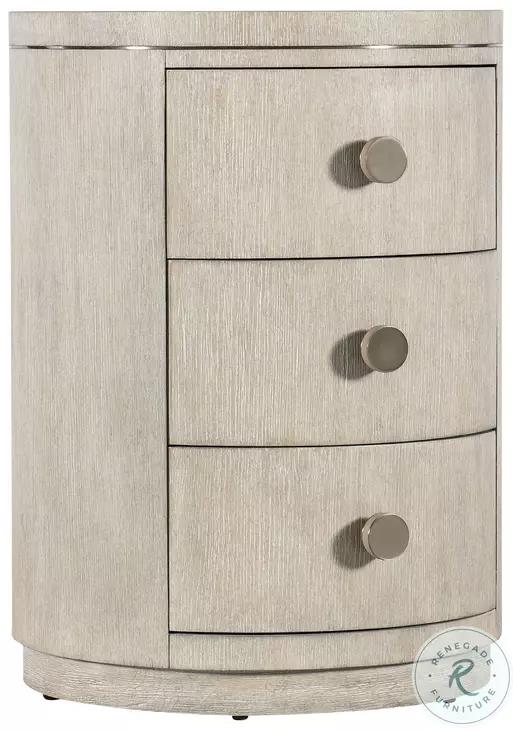 Modern Mood Light Brown Round Nightstand