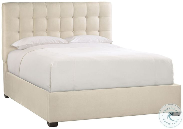 Avery Cream Upholstered King Panel Bed