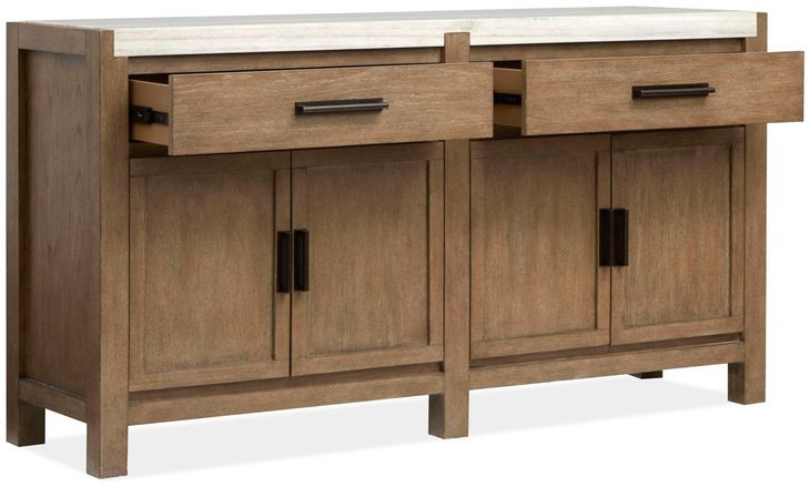 Foxrun Hollow Sierra Brown and White Rectangular Dining Room Set