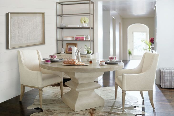 Santa Barbara Sandstone And Textured Cameo Round Dining Table