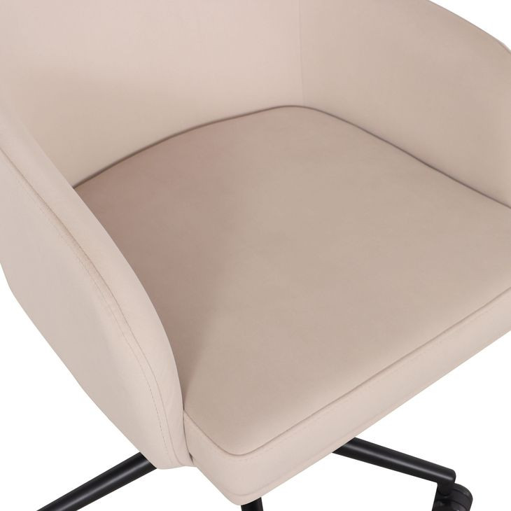 Sydney Taupe Performance Fabric Upholstered Swivel Desk Chair