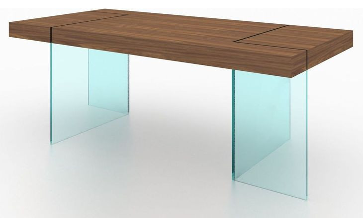 Elm Walnut 78" Rectangular Dining Table