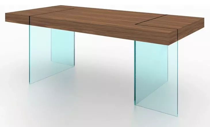 Elm Walnut 78" Rectangular Dining Table