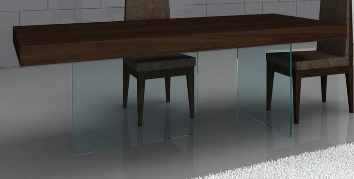 Float Dark Oak 78" Rectangular Dining Table