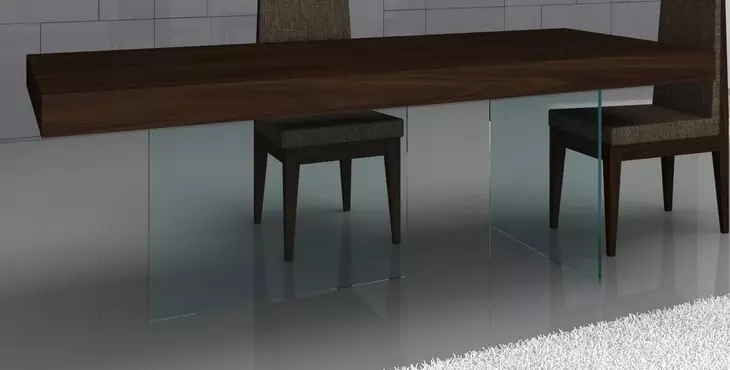 Float Dark Oak 78" Rectangular Dining Table