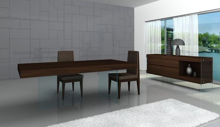 Float Dark Oak 78" Rectangular Dining Table