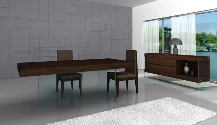 Float Dark Oak 78" Rectangular Dining Table