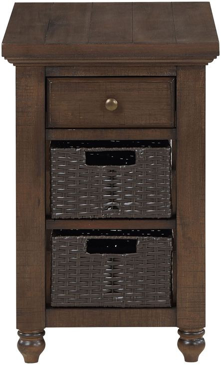 Oliver Brown Rectangular Chairside Table