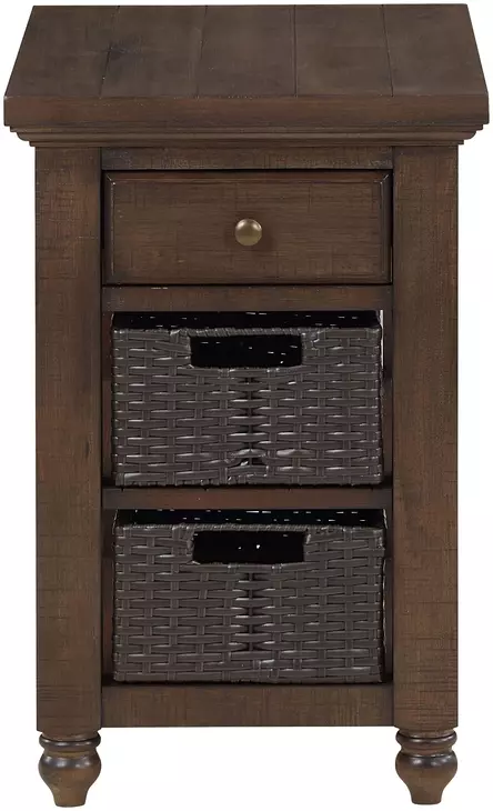 Oliver Brown Rectangular Chairside Table