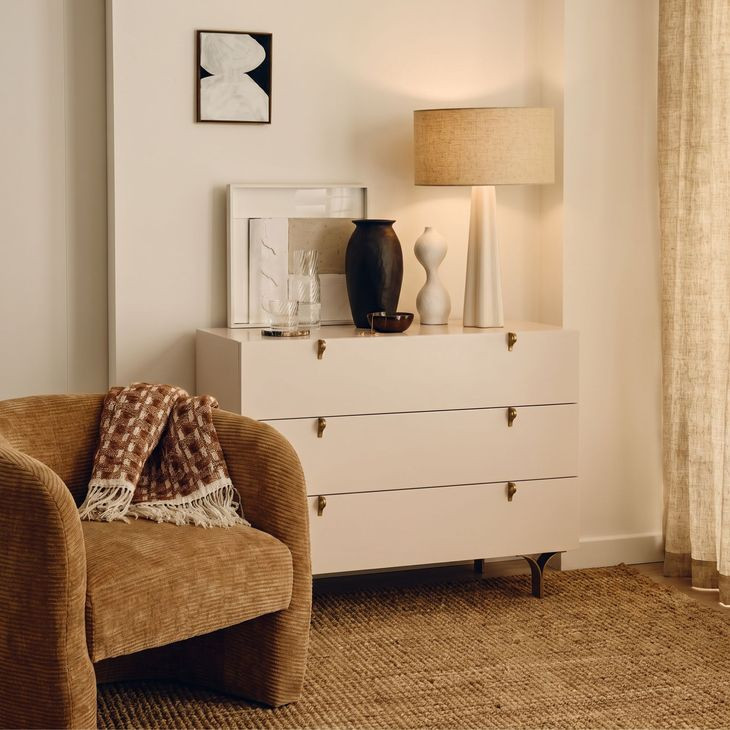 Winfield Cream Antique Brass Dresser