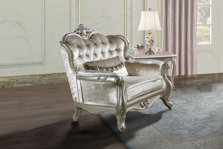 Monique Beige Upholstered Accent Chair