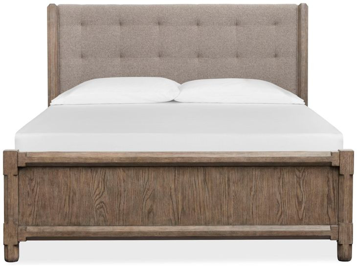 Claremont Smokey Taupe California King Upholstered Panel Bed
