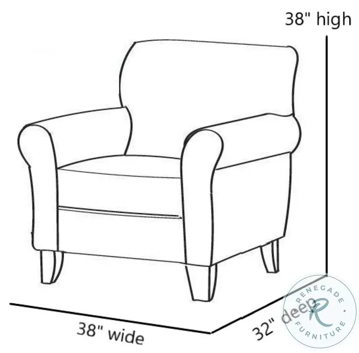 Celadon Nestle Sage Rolled Arms Accent Chair