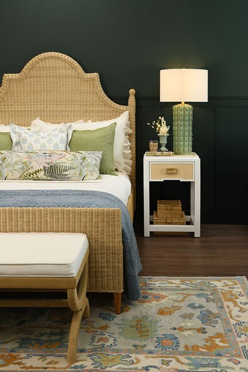 Jean Natural Grasscloth Rectangular 1 Drawer Side Table