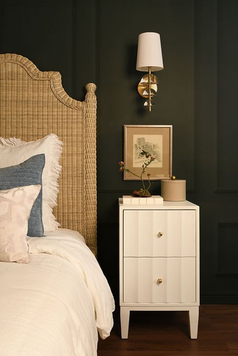 Hammond Matte White Lacquer Rectangular 2 Drawer Side Table