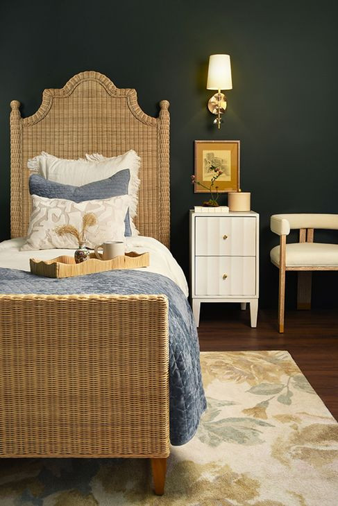 Hammond Matte White Lacquer Rectangular 2 Drawer Side Table