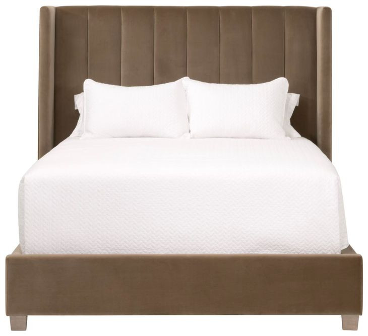 Chandler Brown Queen Upholstered Low Profile Bed