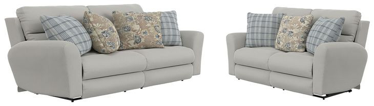 Chappy Linen Lay Flat Reclining Living Room Set