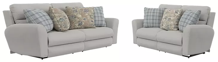 Chappy Linen Lay Flat Reclining Living Room Set