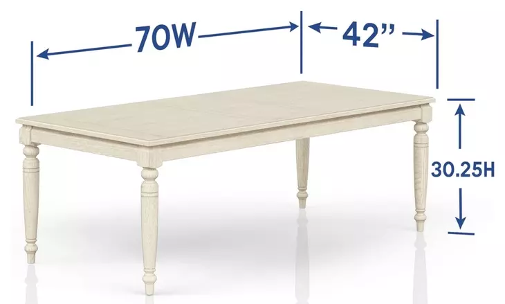 Clover Ridge Whitewash Extendable Dining Table