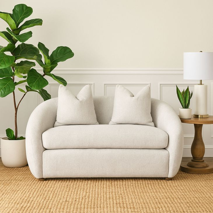 Blue Mallee Mendocino Beach 65" Loveseat