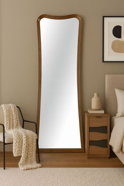 Blue Mallee Brown Rectangular Floor Mirror