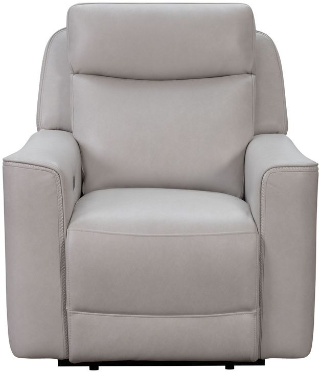 Chester Denisa Soft White Leather Power Recliner with Power Lumbar and USB Charging