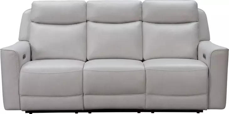 Chester Denisa Soft White Leather 85" Power Reclining Sofa with Power Lumbar and USB Charging