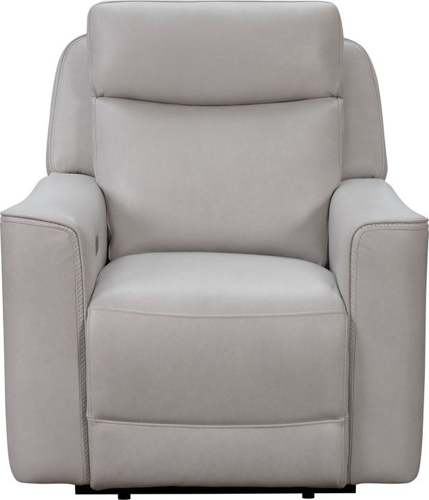 Chester Denisa Soft White Leather Power Recliner with Power Lumbar