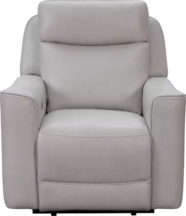 Chester Denisa Soft White Leather Power Recliner with Power Lumbar