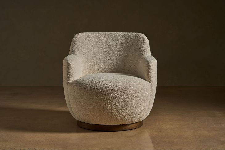 Chloe Colorado Natural Performance Fabric Upholstered Swivel Chair
