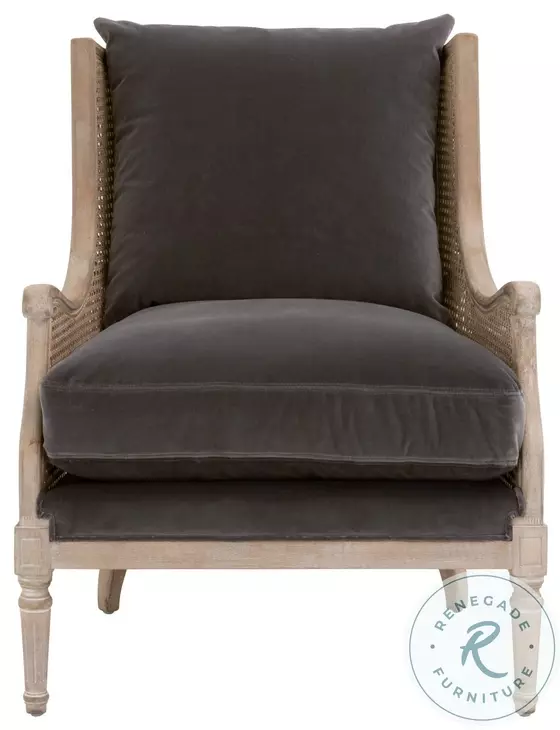 Churchill  Dark Dove Velvet Outdoor Club Chair