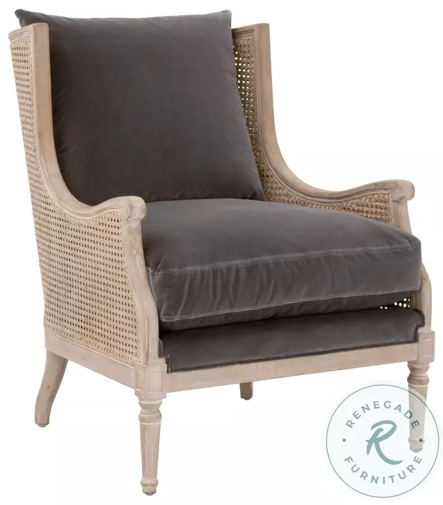Churchill  Dark Dove Velvet Outdoor Club Chair