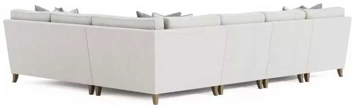 Mila Beige 5 Piece Modular Sectional with LAF Chaise and Pillows