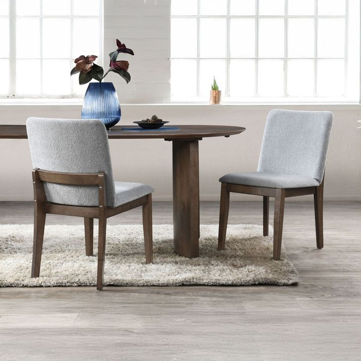 Kody Stone Gray Upholstered Dining Chair Set of 2