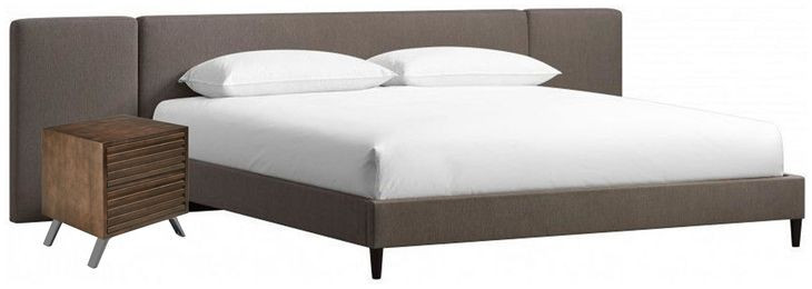 Zest Espresso Upholstered Wall Panel Bedroom Set