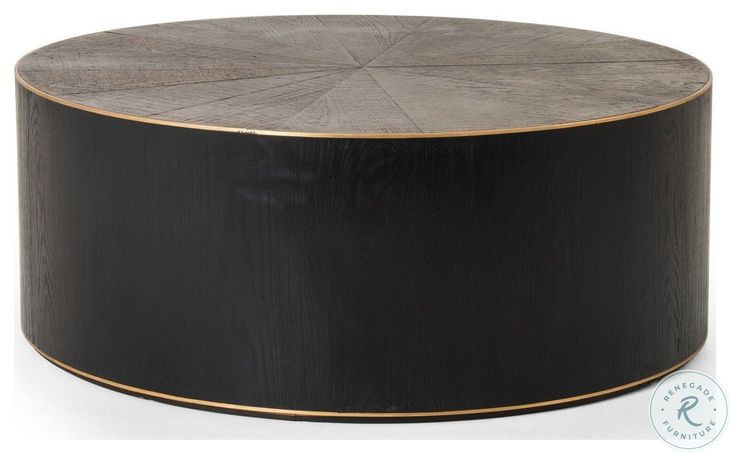Perry Bright Brass Clad Coffee Table