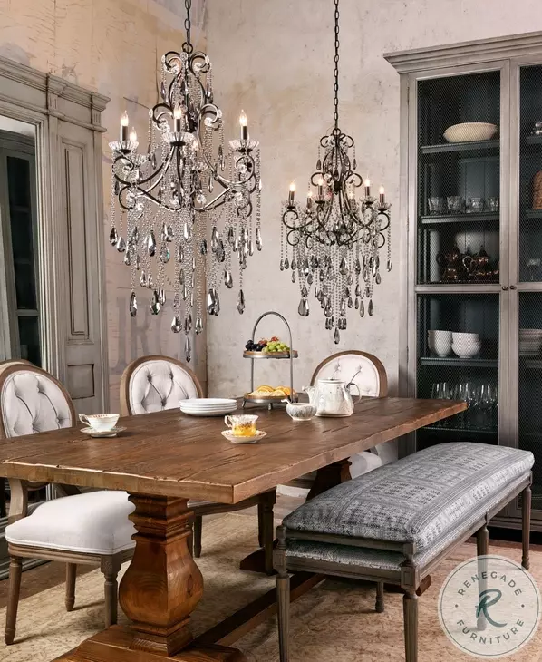 Durham Bleached Oak 110" Dining Table