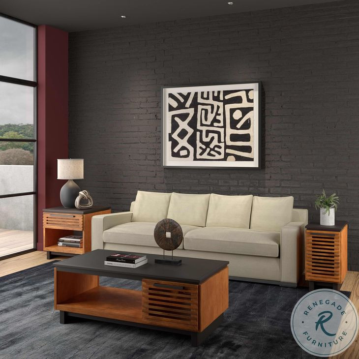 Graceland Black with Bourbon Chairside Table