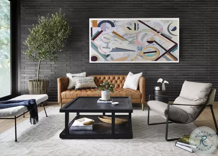 Charley Drifted Black Coffee Table