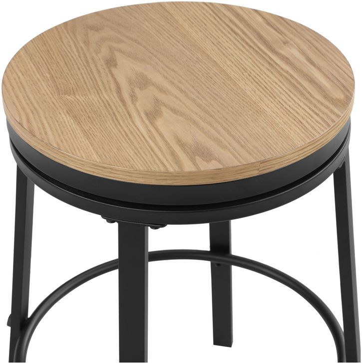 Magnolia Light Brown 24″ Backless Swivel Counter Height Stool Set of 2