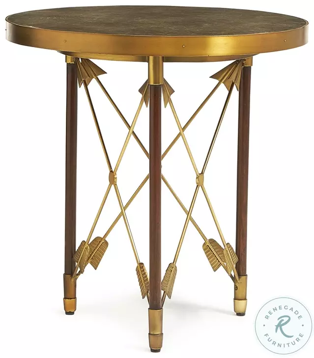 Viraan Antique Brass Cocktail Table