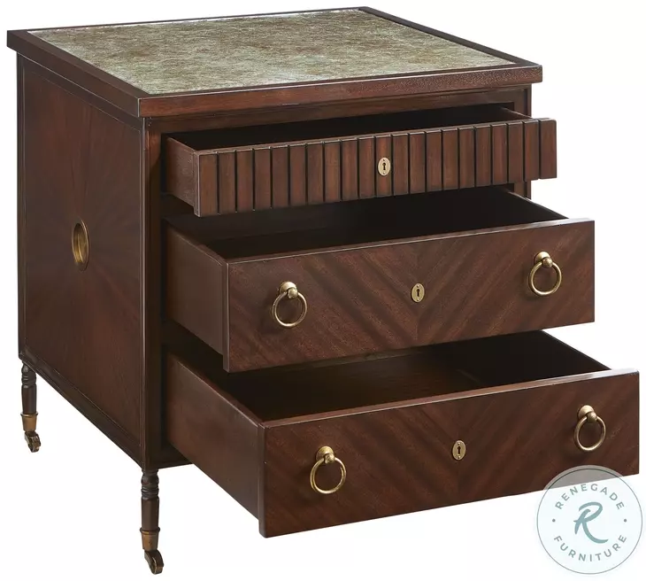 Xander Mahogany Wood Side Table